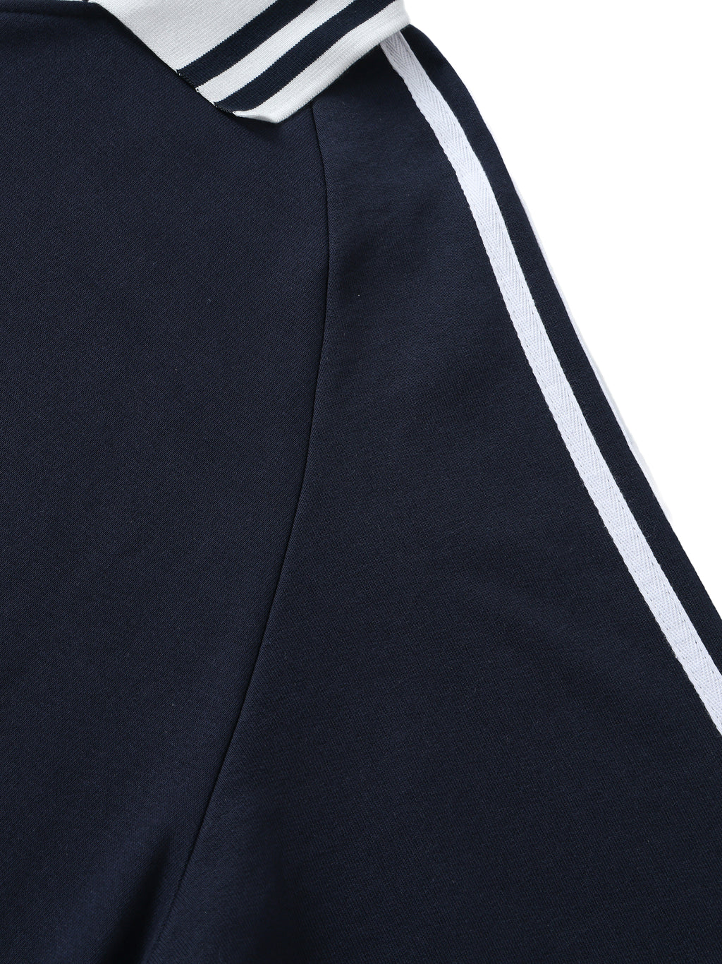 Grocer Toon Striped Lapel Collar Sweatshirt