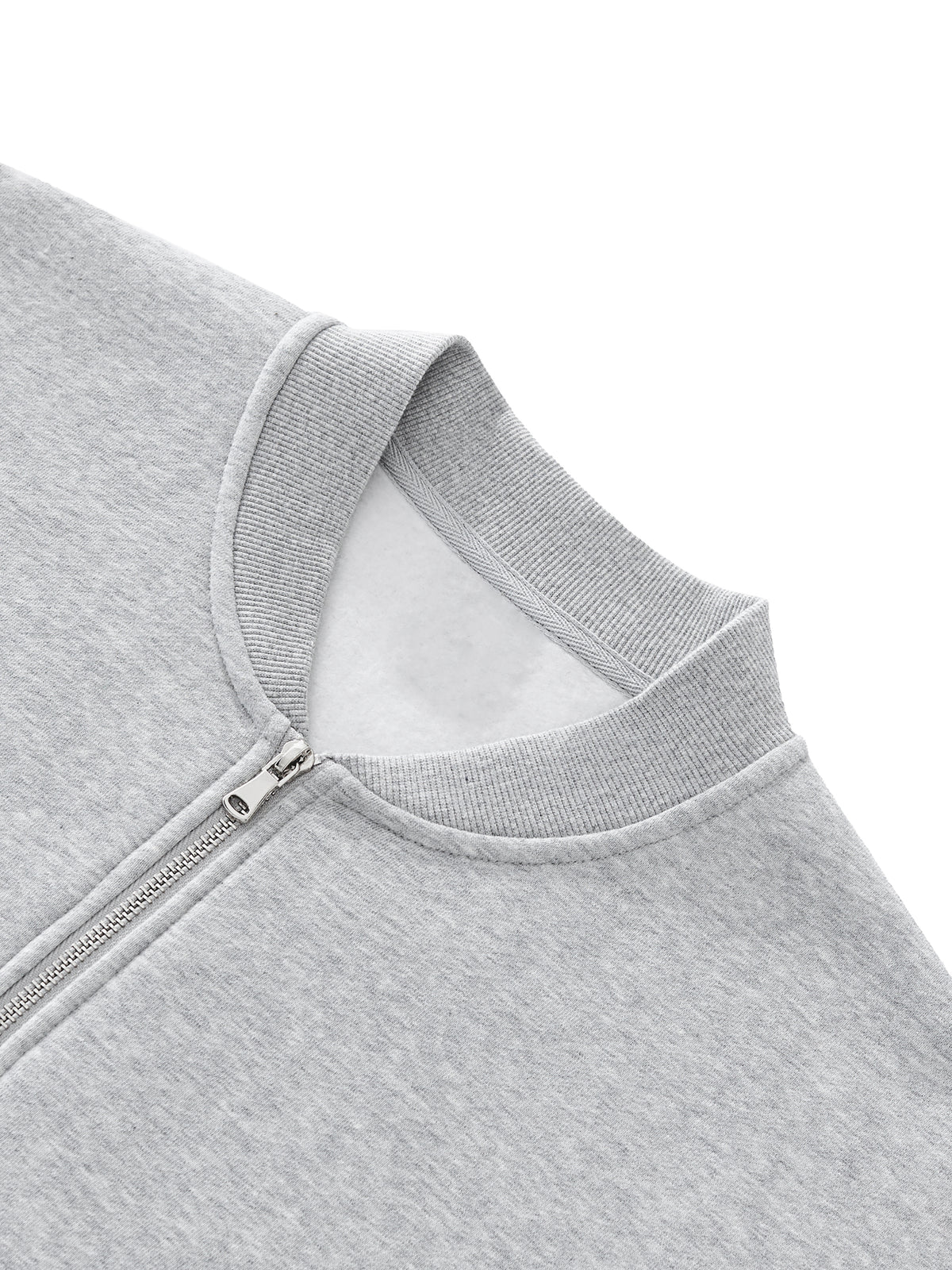 The Grocer Zip-Up Fleeced Varsity Jacket
