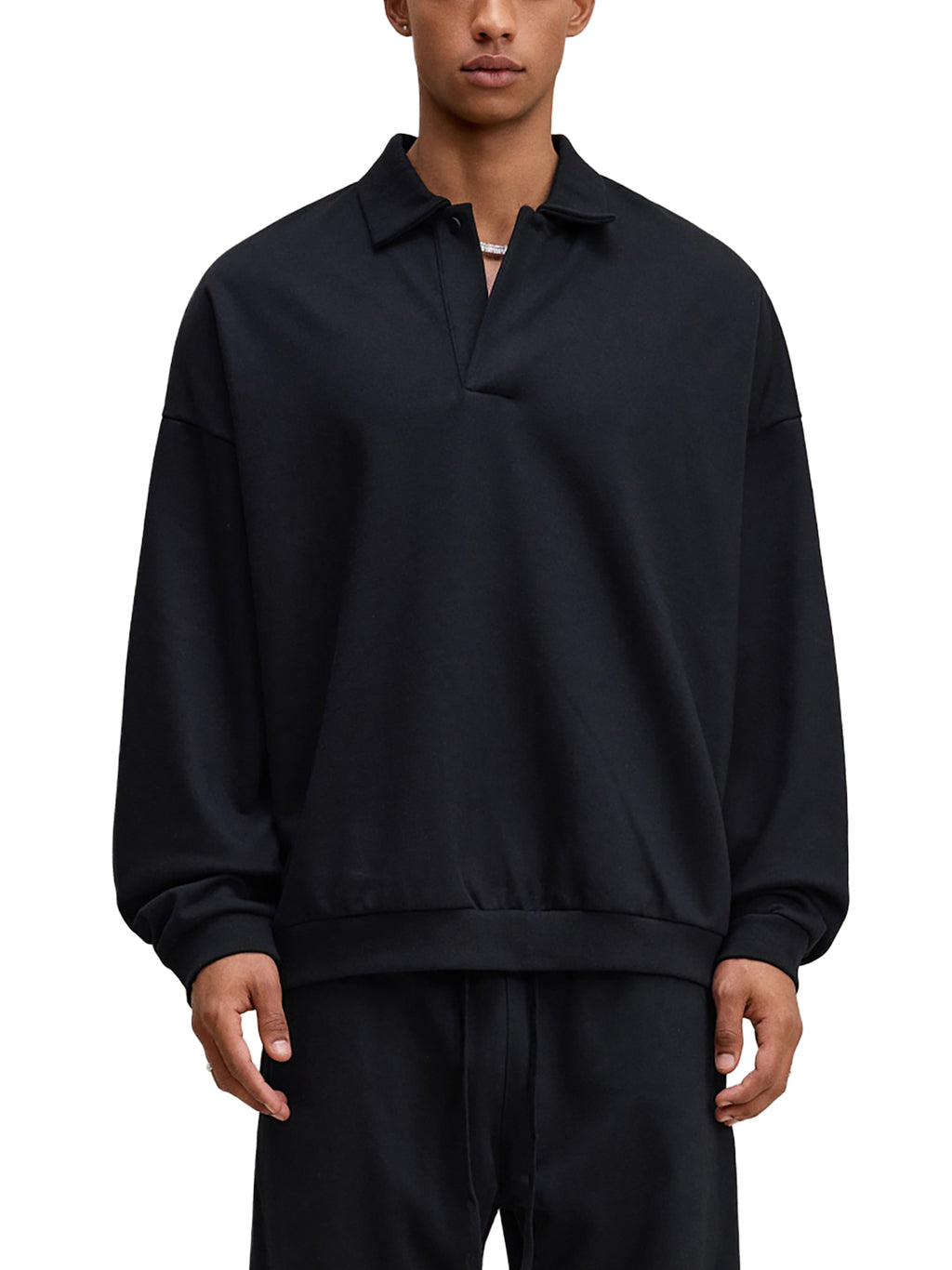 Dove + Deer Neon Heavyweight Fleece Polo Sweatshirt