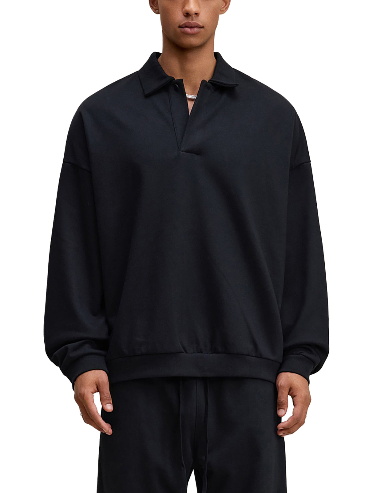 Dove + Deer Neon Heavyweight Fleece Polo Sweatshirt
