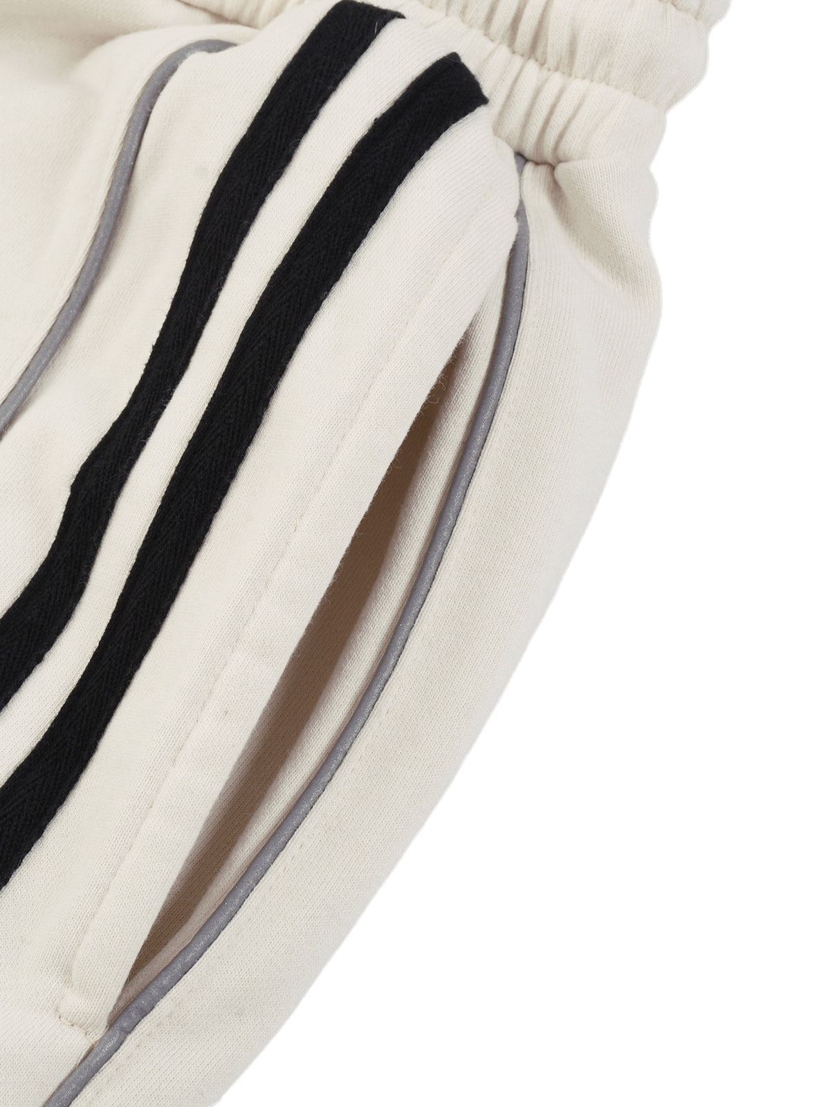 Bumbles Heart Wing Reflection Striped Straight-Leg Sweatpants