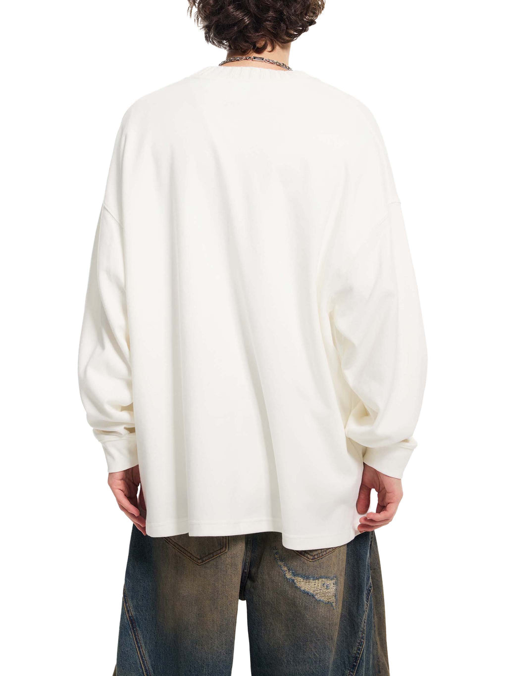Queen of Champagne Knitted Round Neck Oversize Sweatshirt