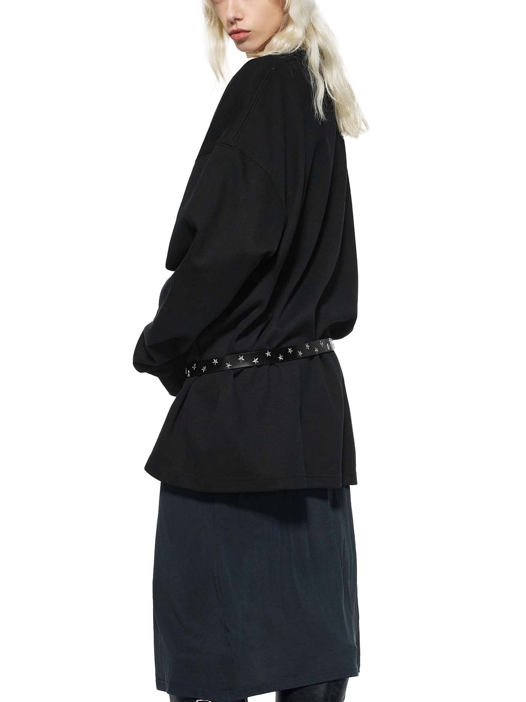 King of Champagne Knitted Round Neck Oversize Sweatshirt